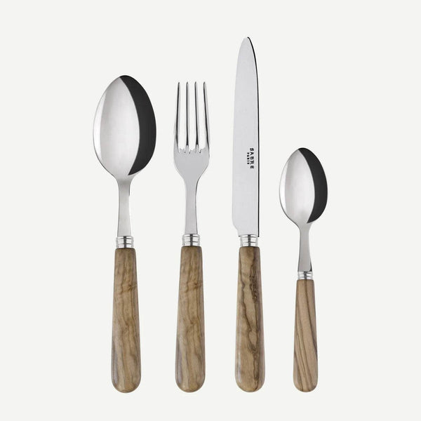 Lavandou 4 Pc Cutlery Set | Olive Wood