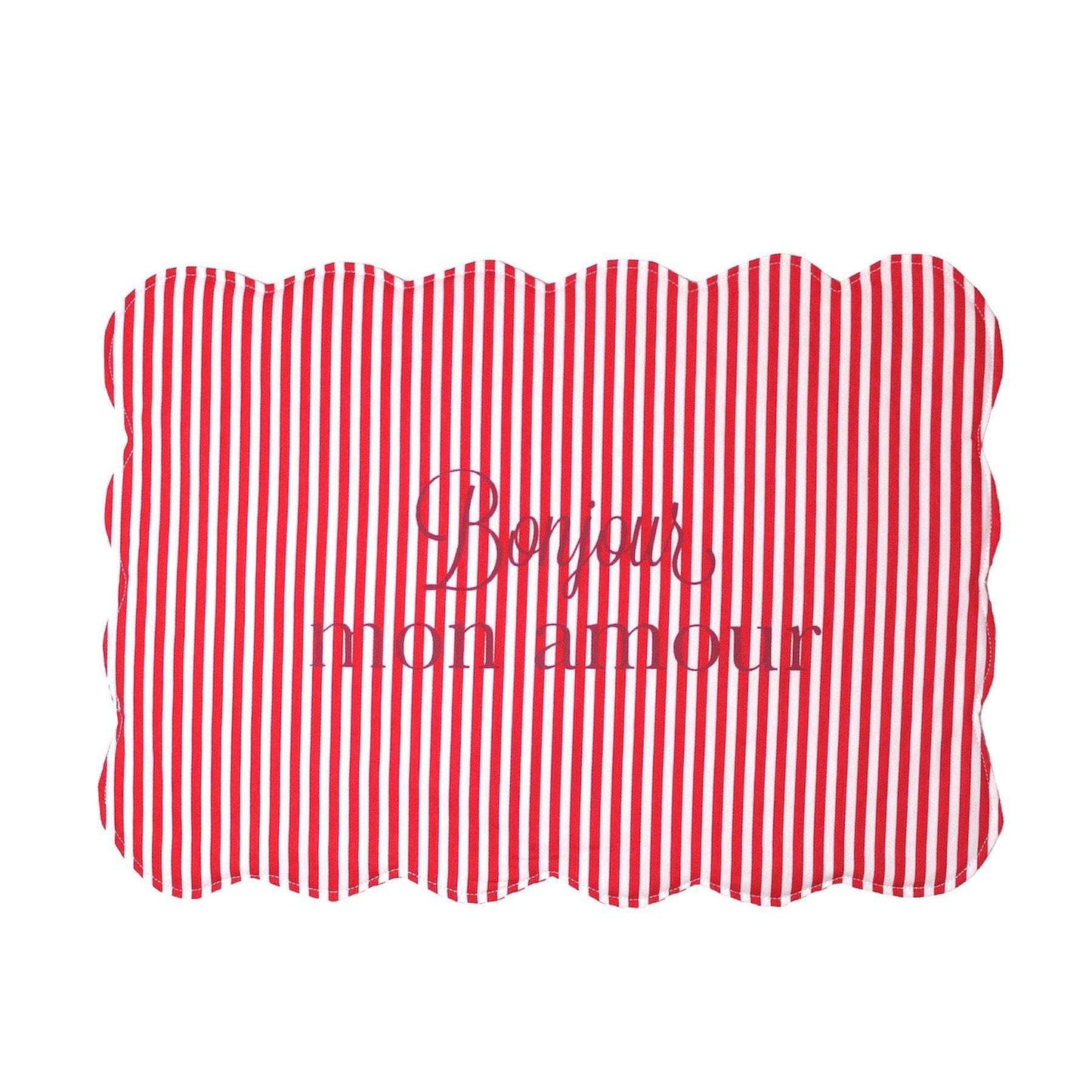 Bonjour Mon Amour Placemat Red