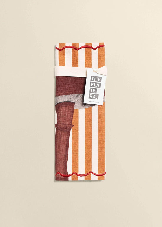 Cotton Striped Mushroom Placemat