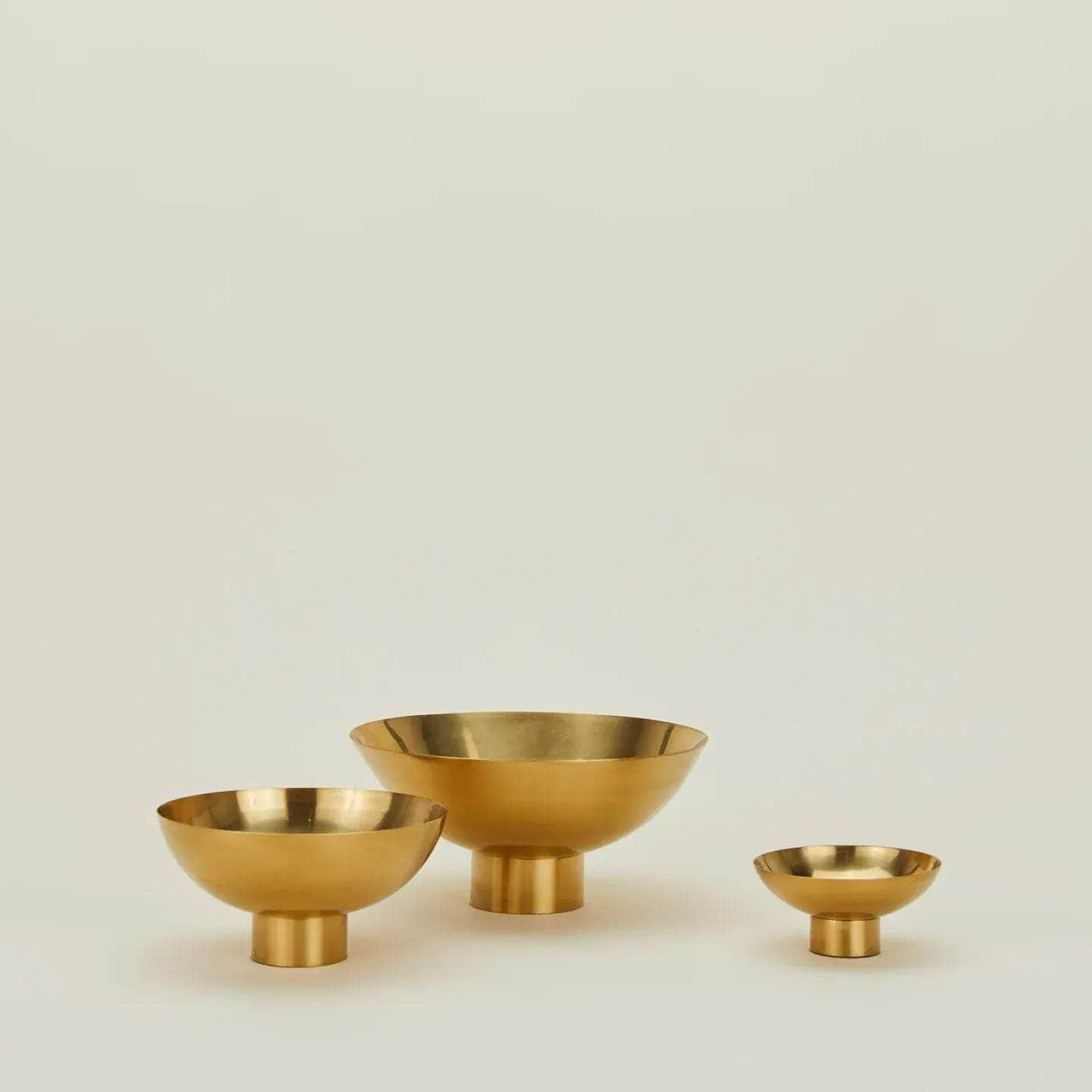 Essential Footed Bowl - Brass