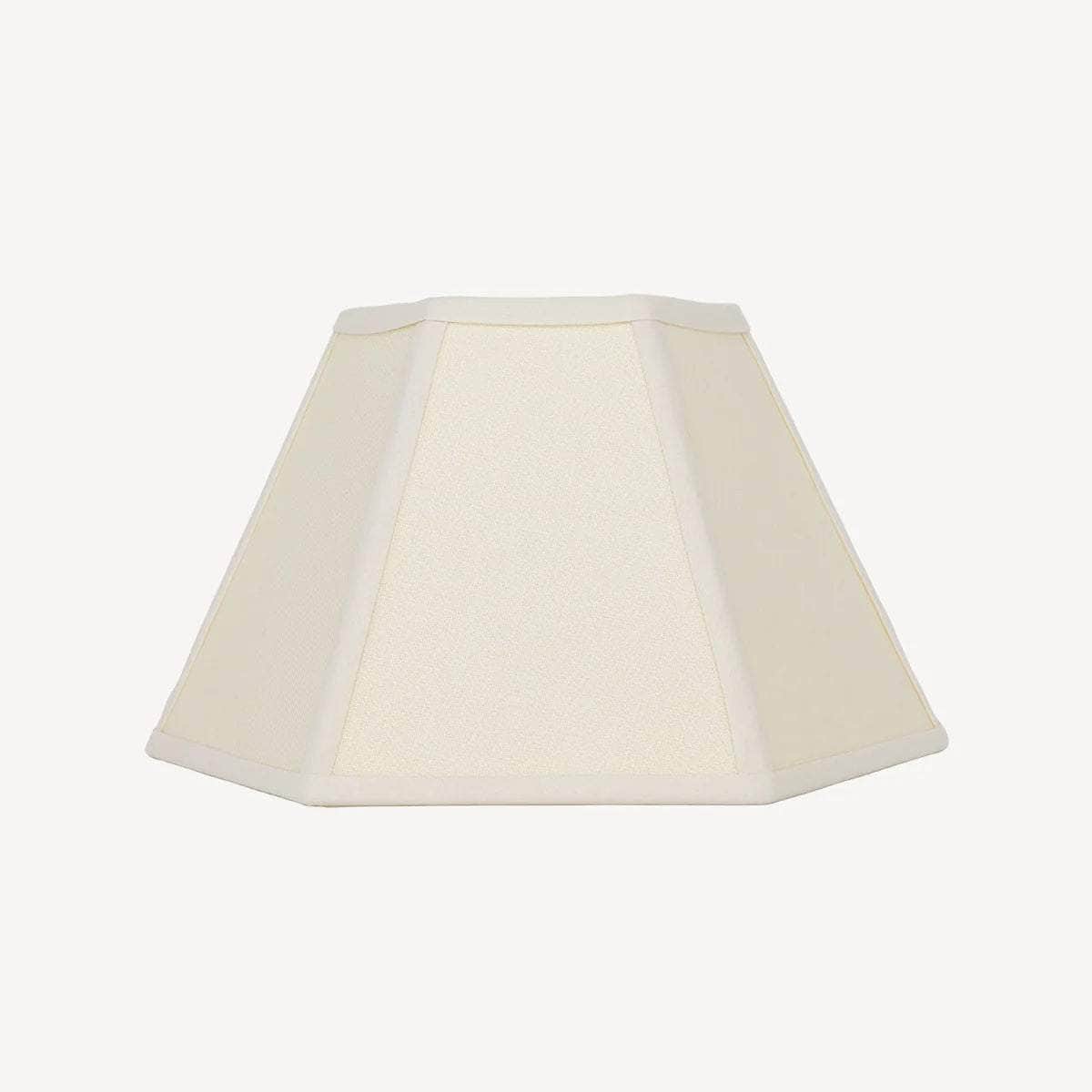 Hexagon Linen Lampshade, Cream Trim - Small