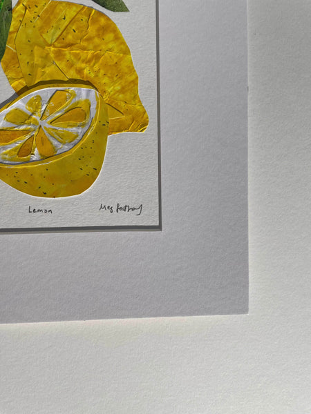 Original Lemon Collage Art Piece