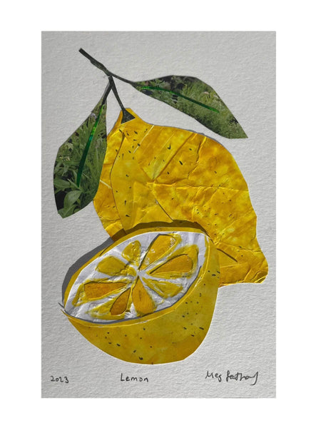 Original Lemon Collage Art Piece