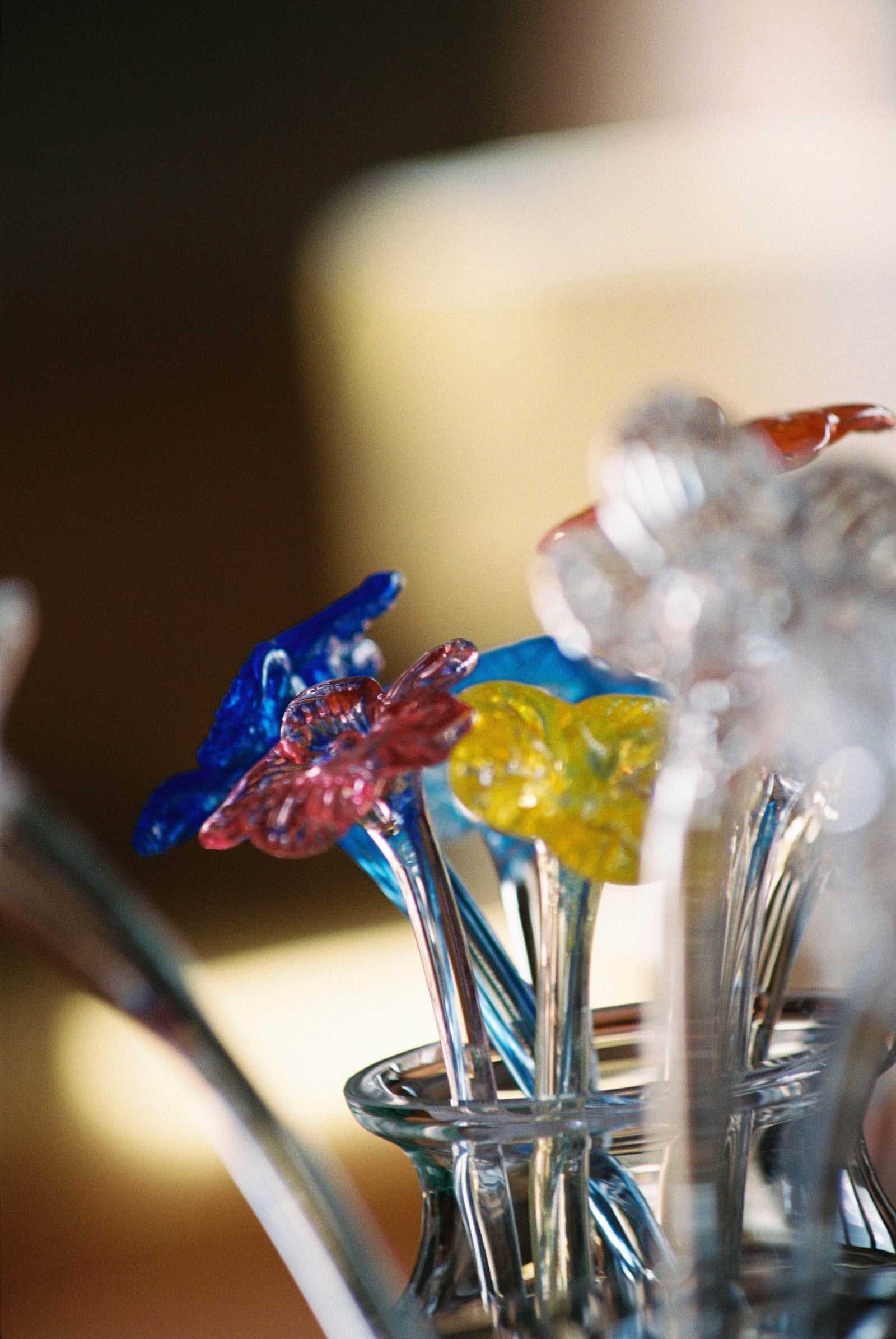 Mouthblown Crystal Flower - Small