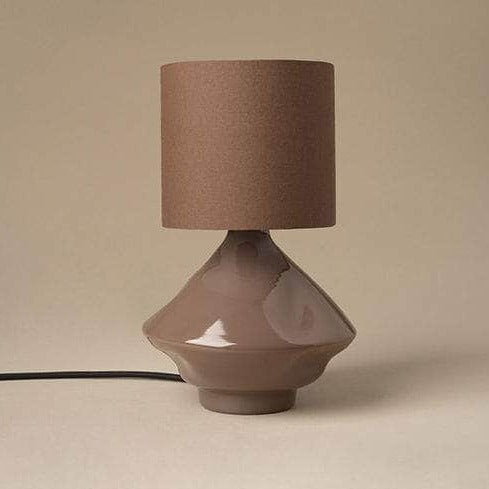 Brown Conical Glass Lamp