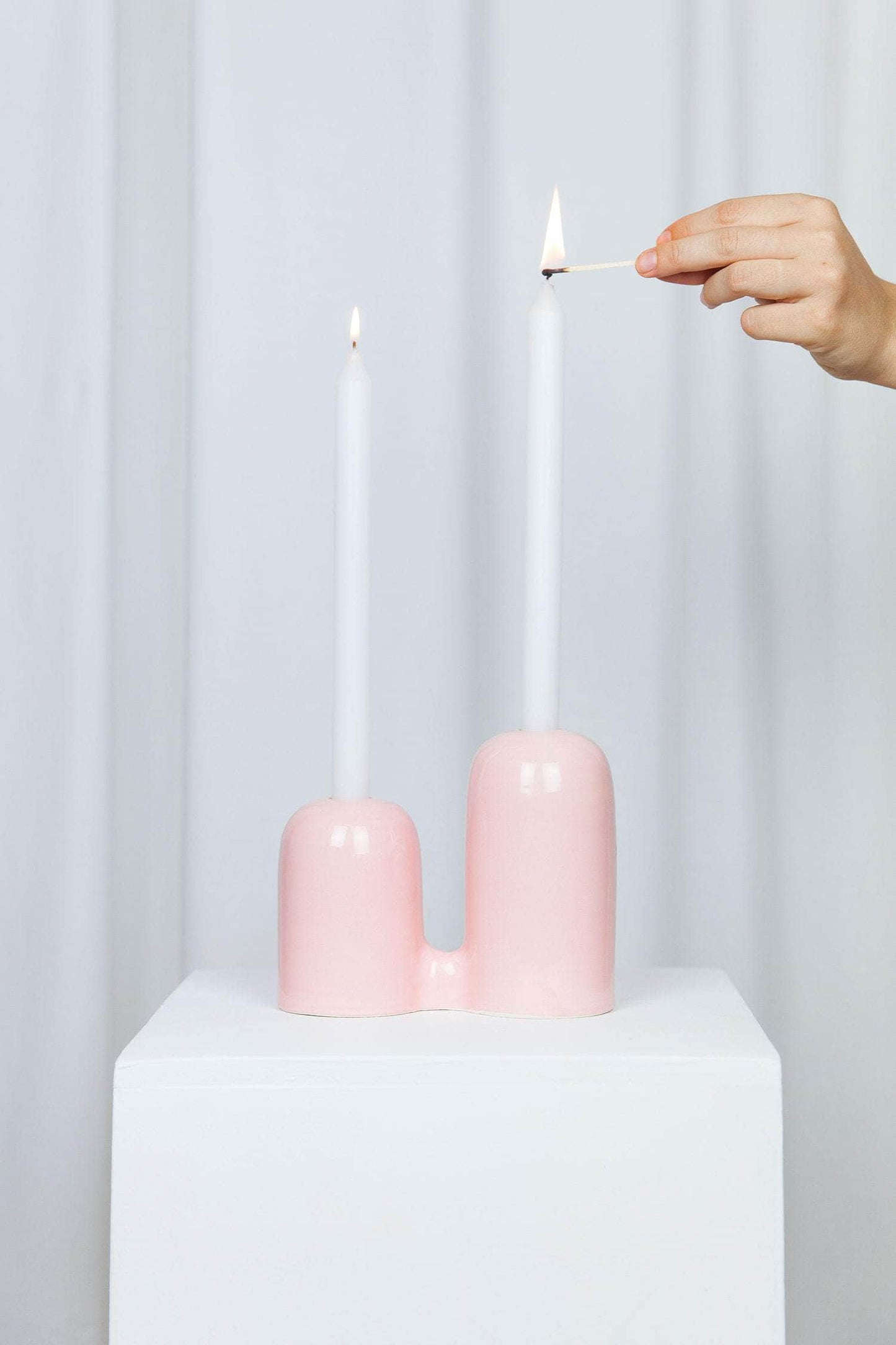 Hills Candlestick Pink
