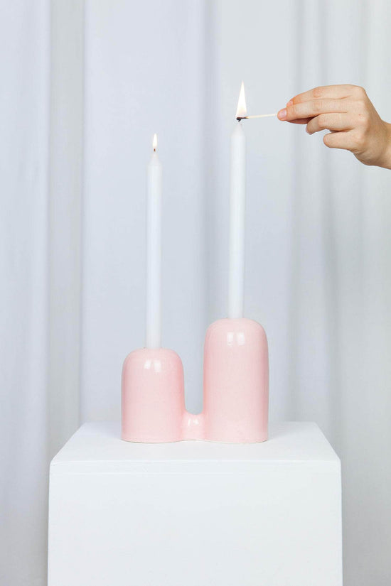 Hills Candlestick Pink