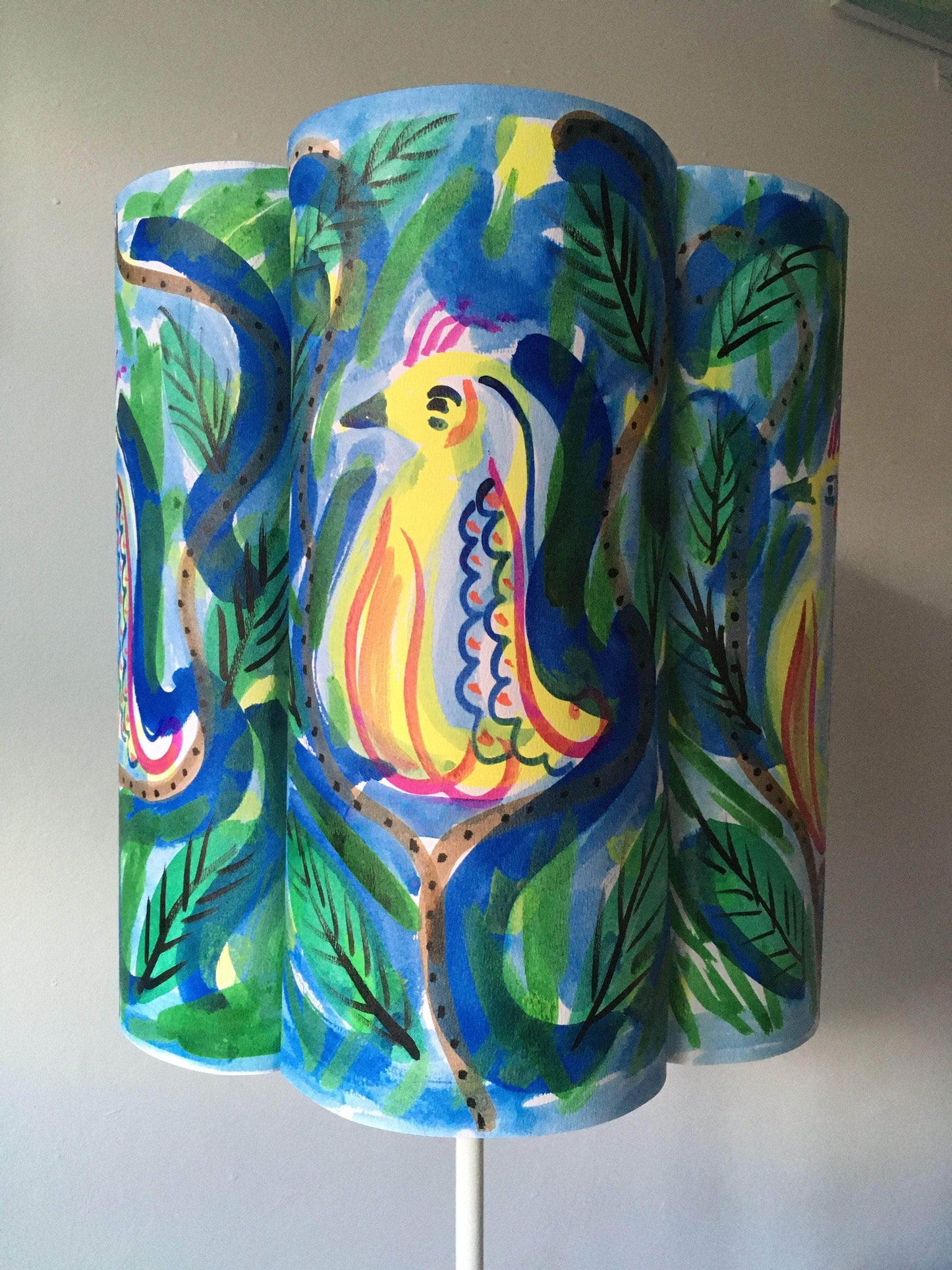 Bird in the Bush Paper Lampshade
