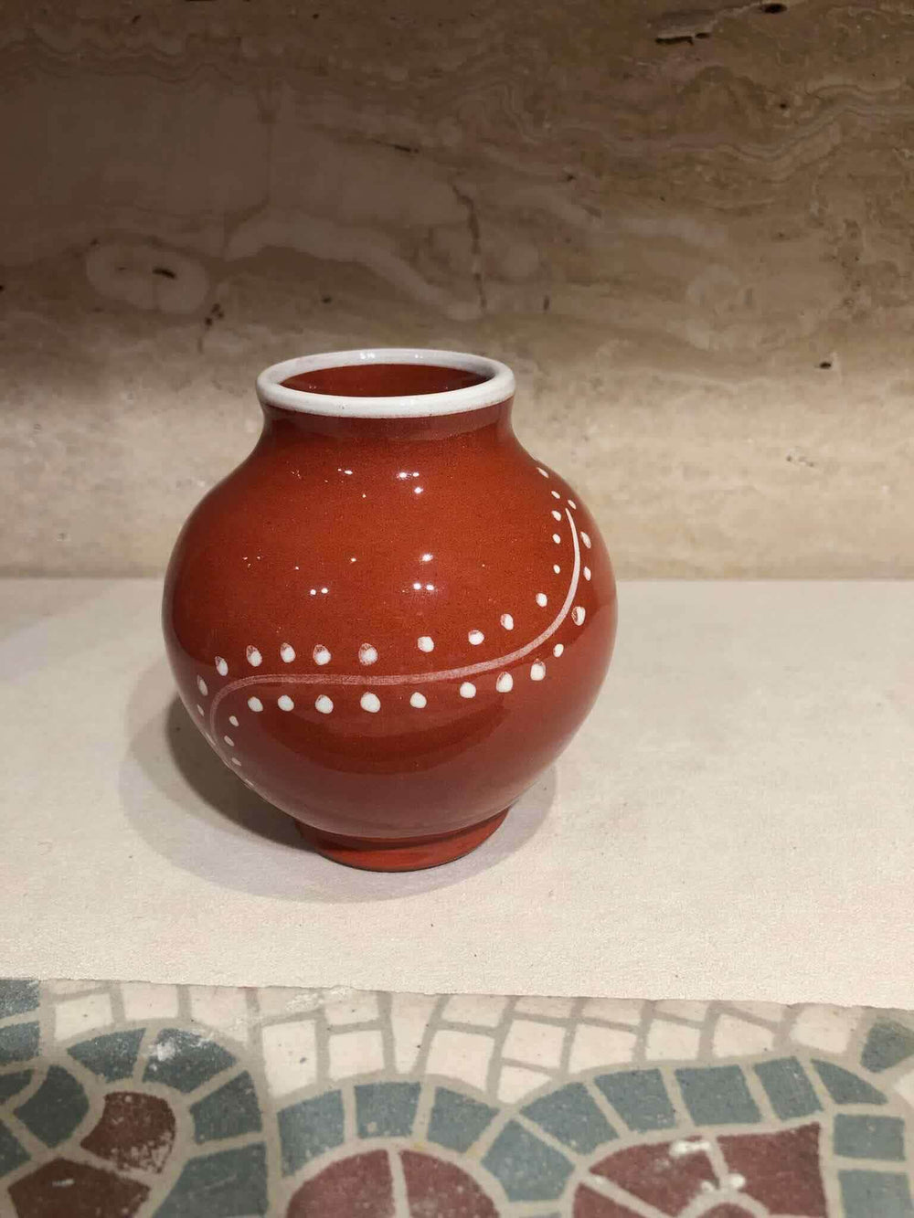 Anthologist Ceramic Bud Vase Red Clay, Pagoni
