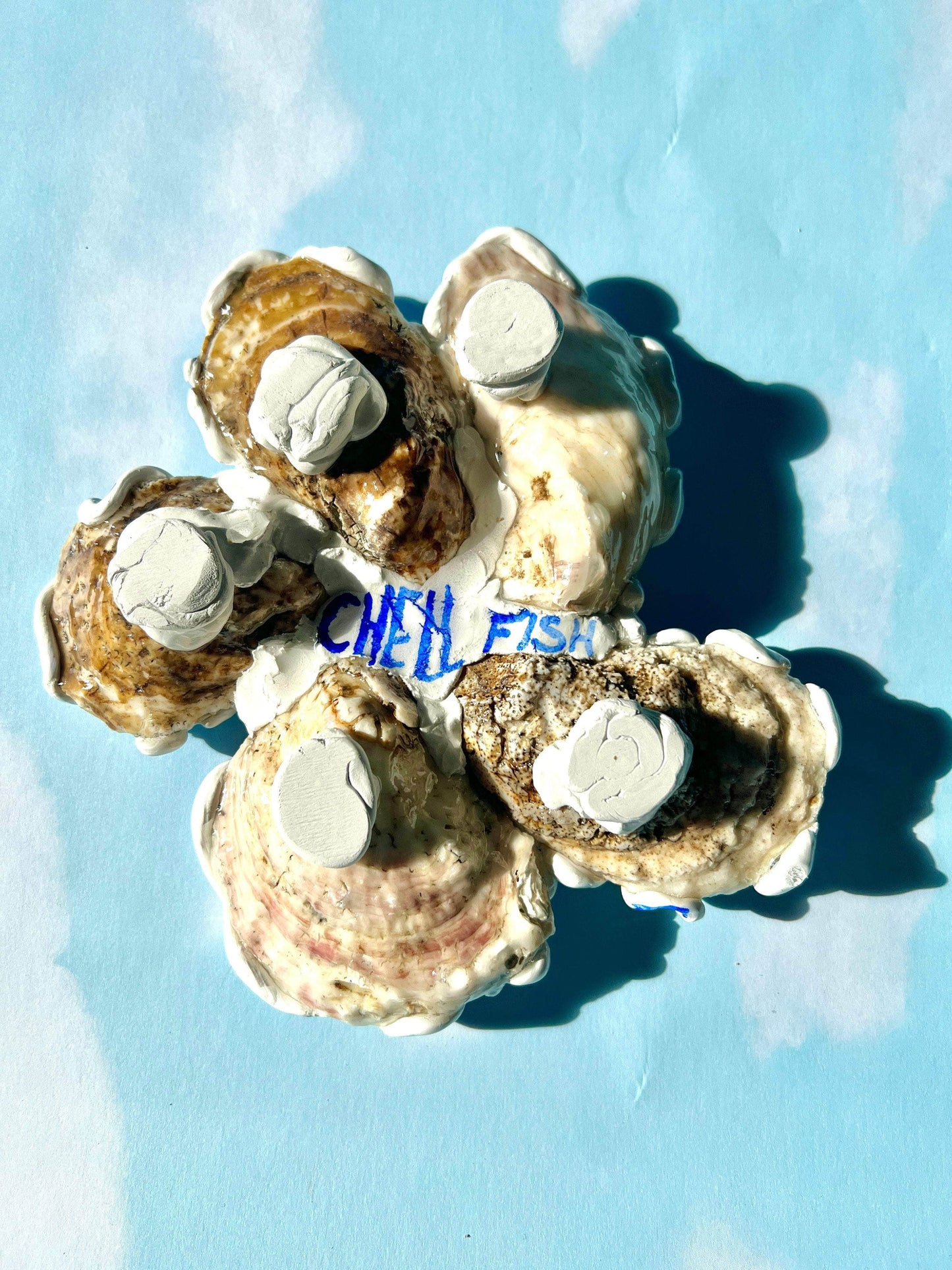 Oyster Serving Dish with Tiny Vine