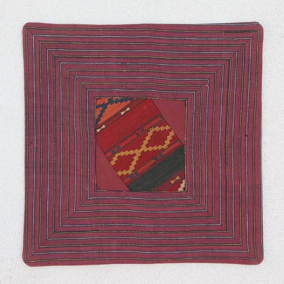Load image into Gallery viewer, Antique Robe Framed Kilim Fragment Pillow Cover
