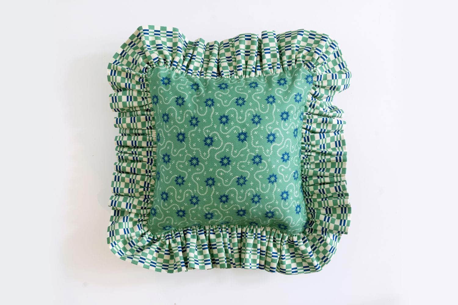 "Frilly Fancy" Cushion in Sage