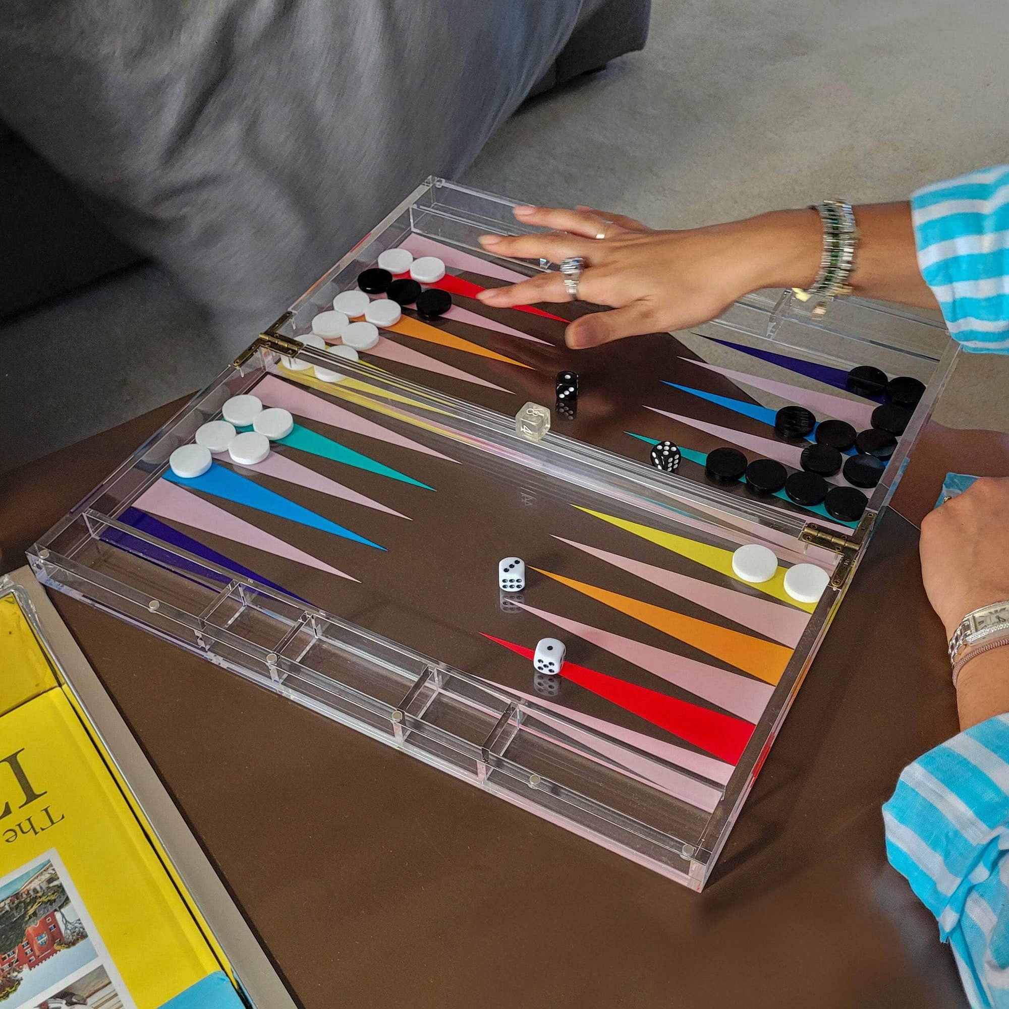 Rainbow Backgammon Set