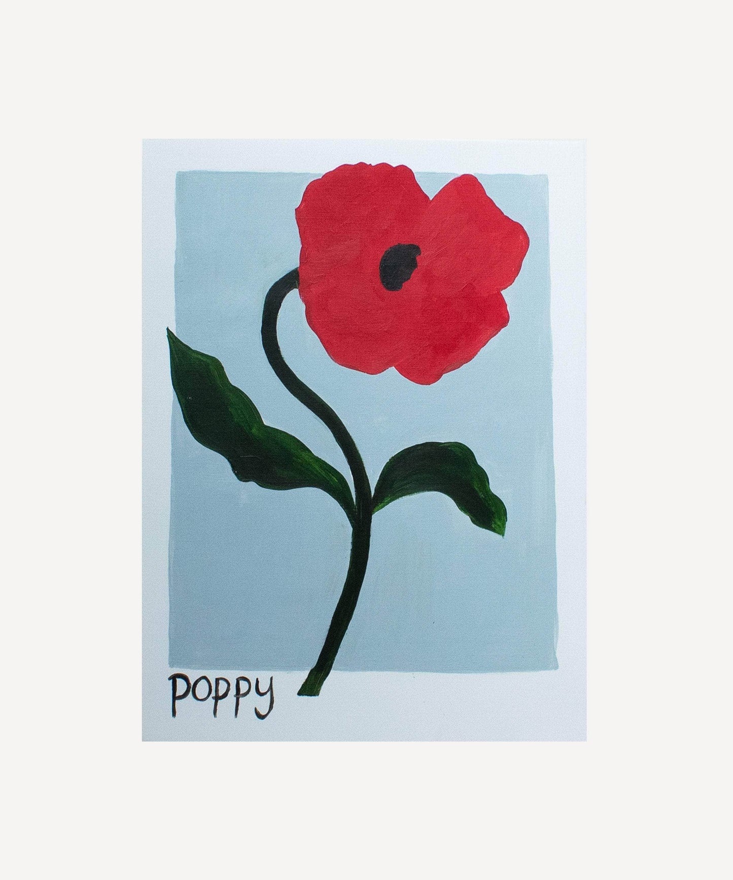 Poppy Stem- Original painting
