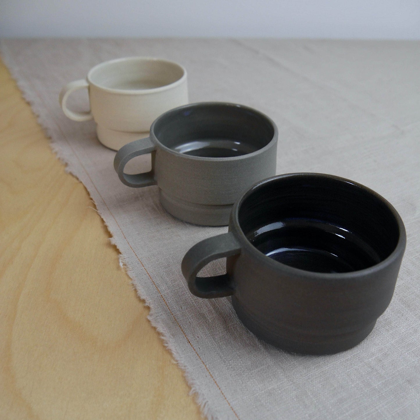 Short Angular Mug, Anthracite