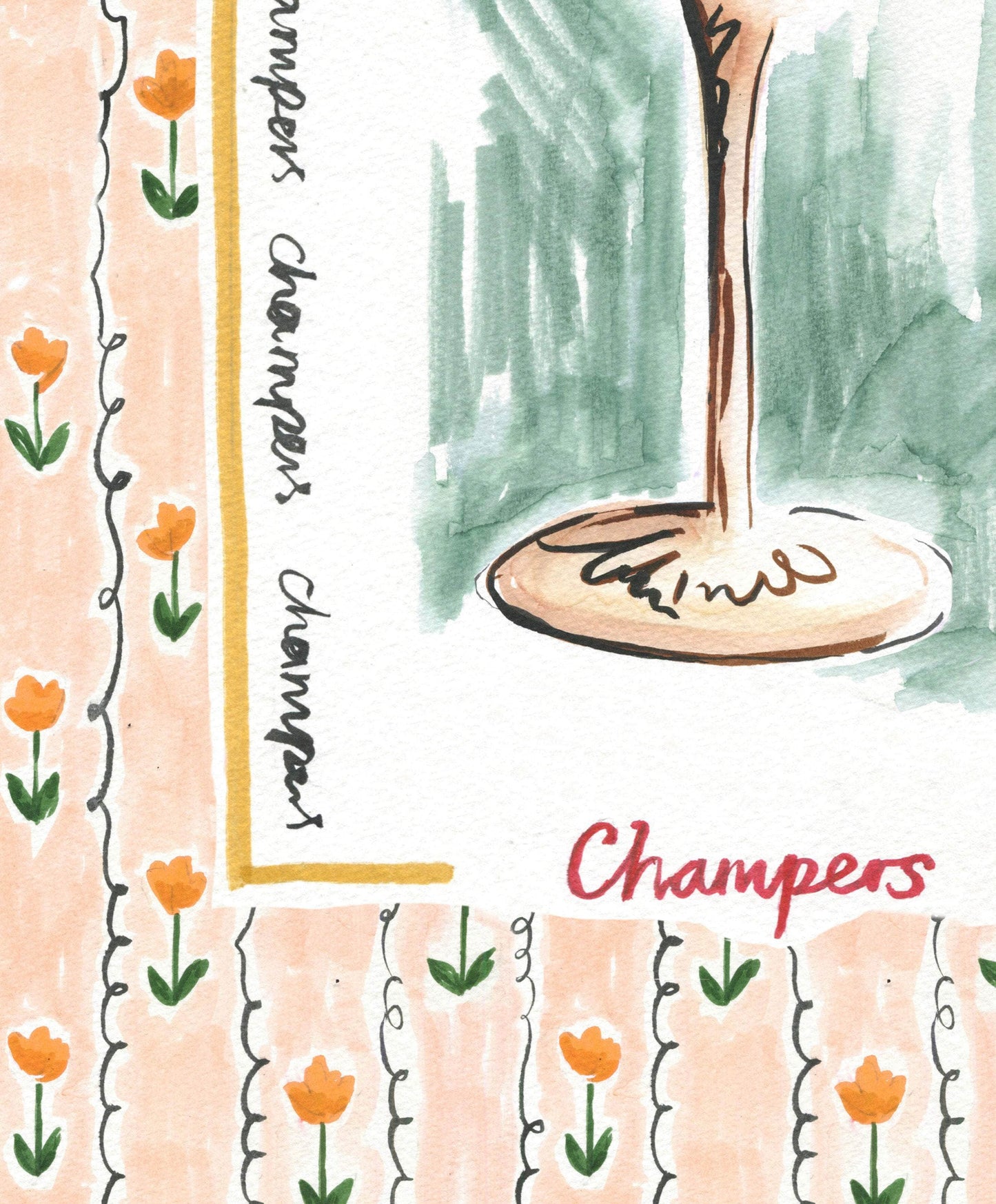 Champers Art Print