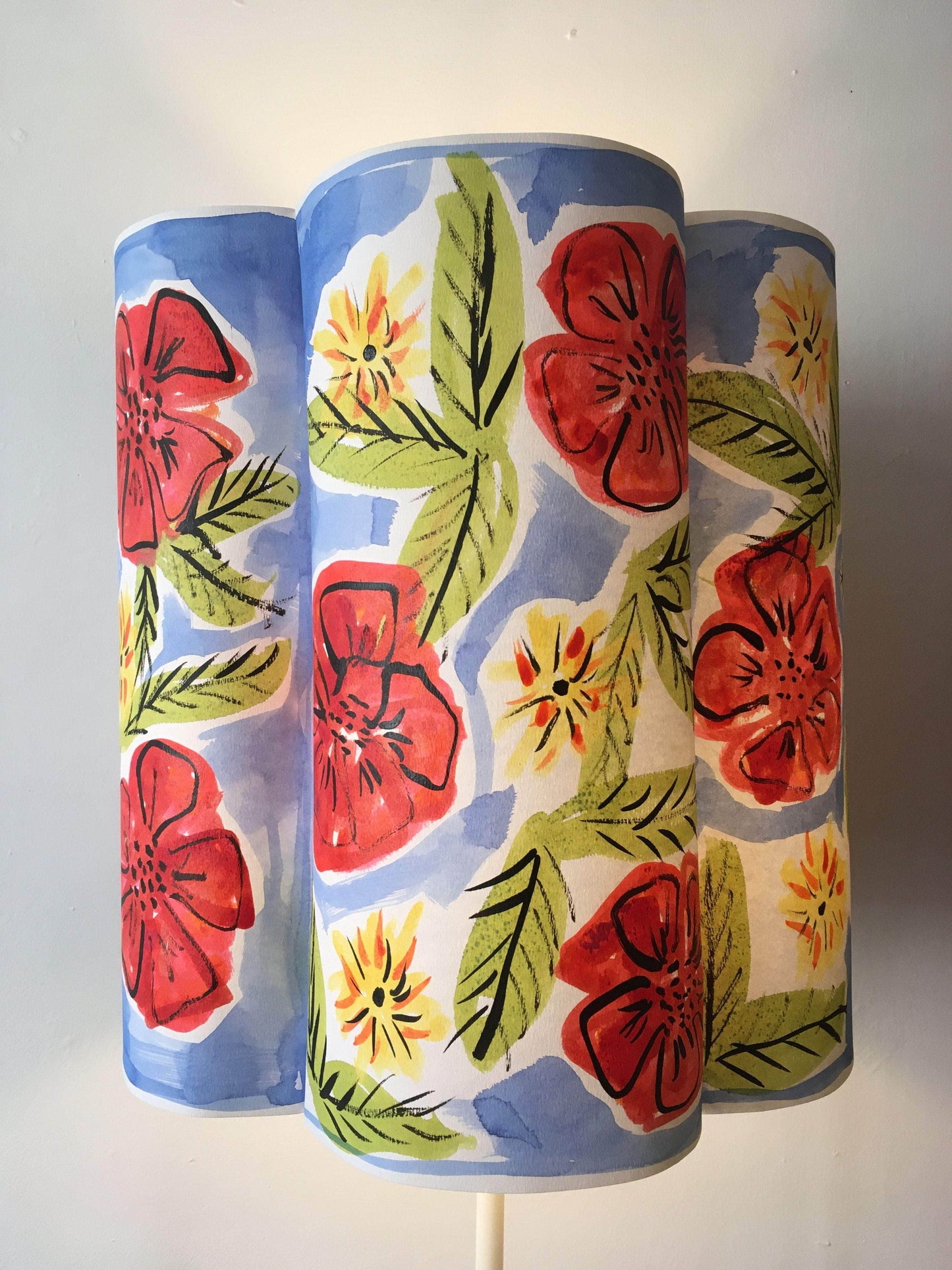 Vintage Flowers Paper Lampshade