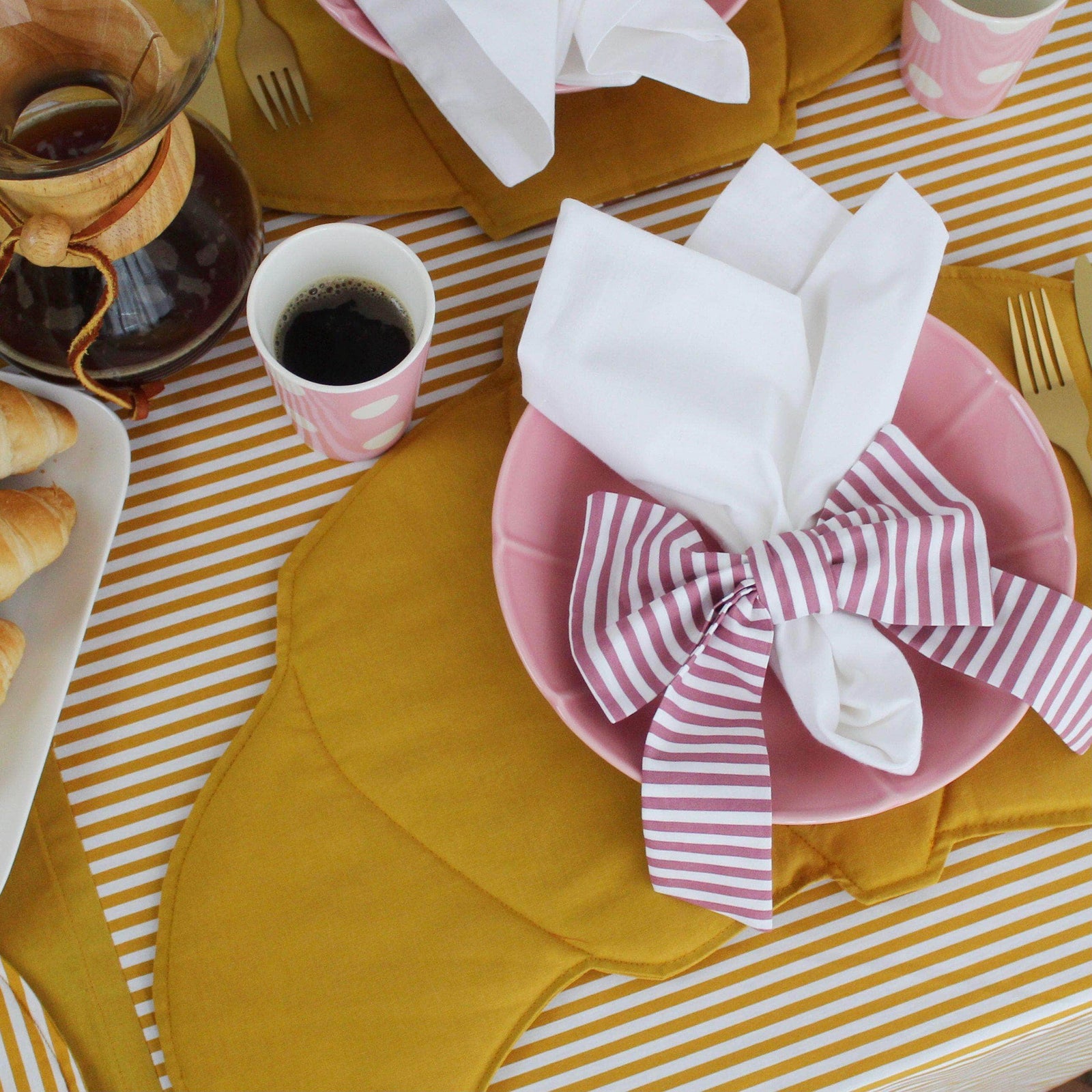 Bonjour Mon Amour Napkin Ring Pink