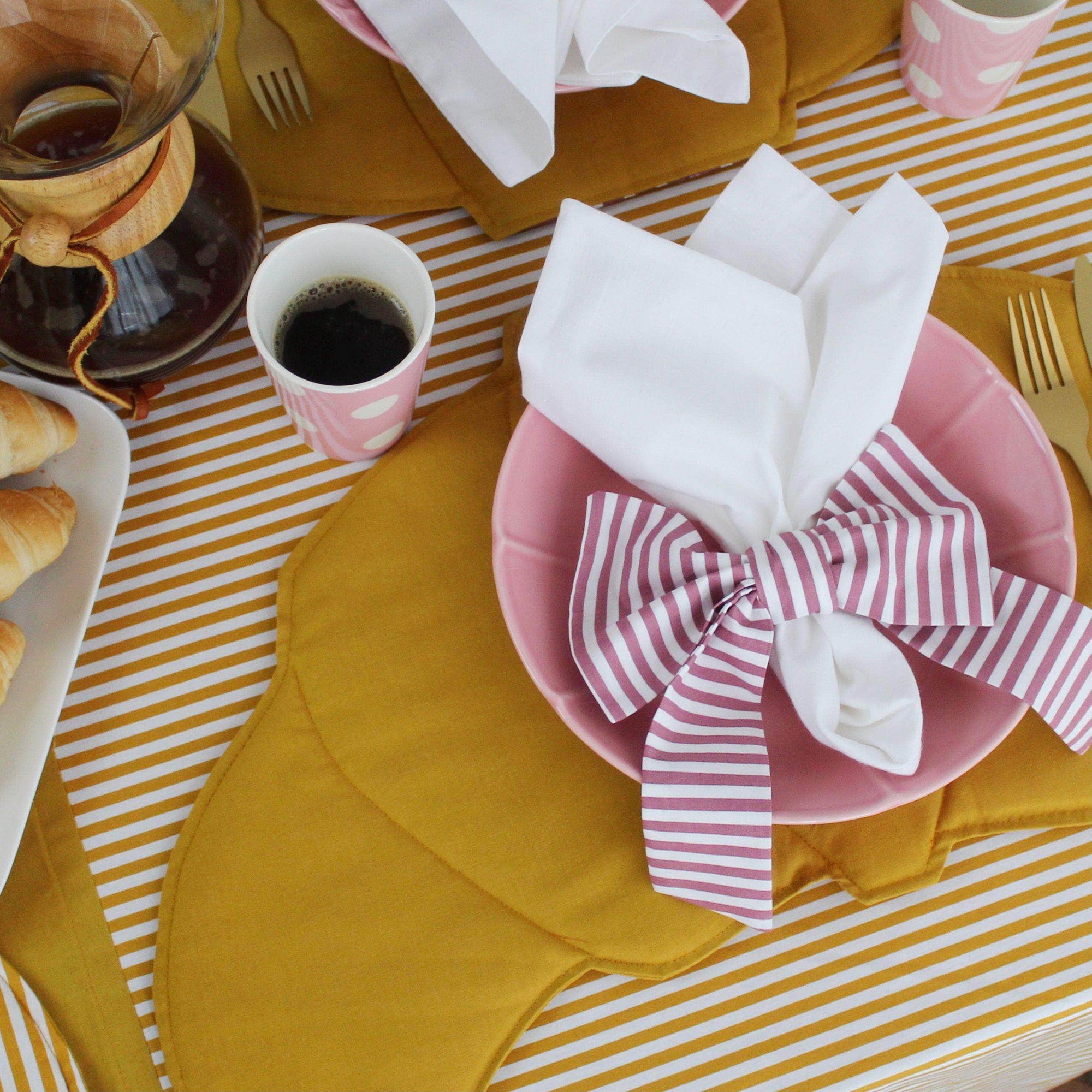 Bonjour Mon Amour Napkin Ring Pink
