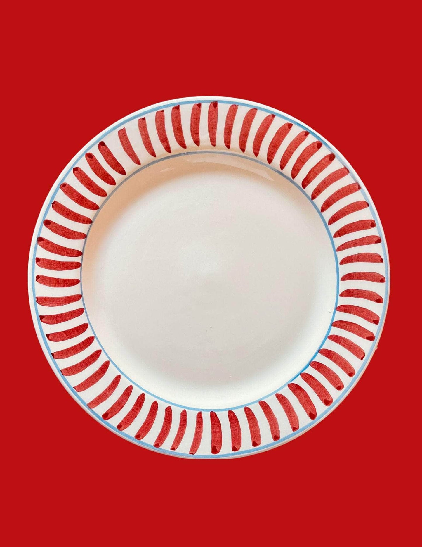 Ceramic Red Dining Plate | Set of 12