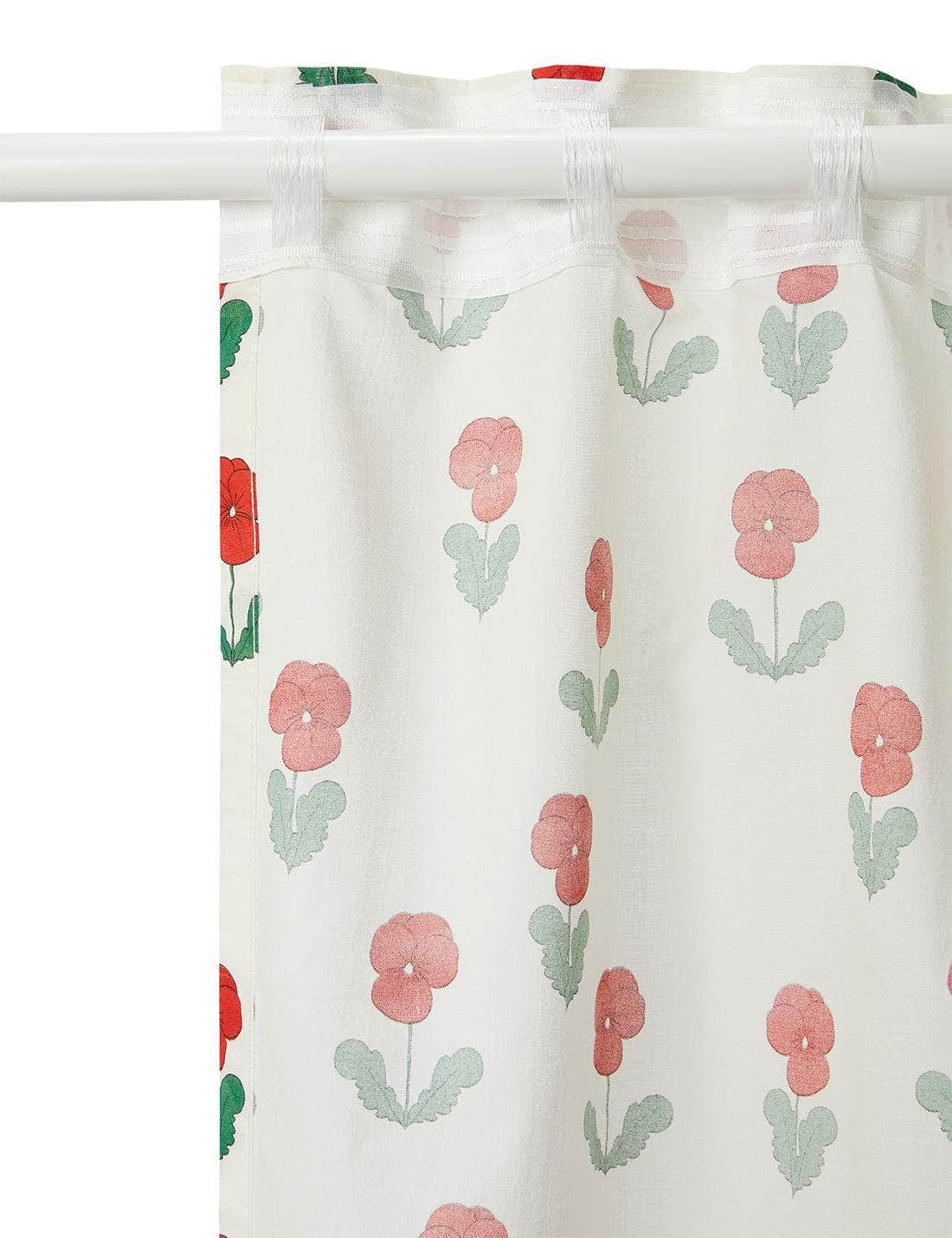 Child's Viola Flower Print Multi Tape Curtains | Set of 2