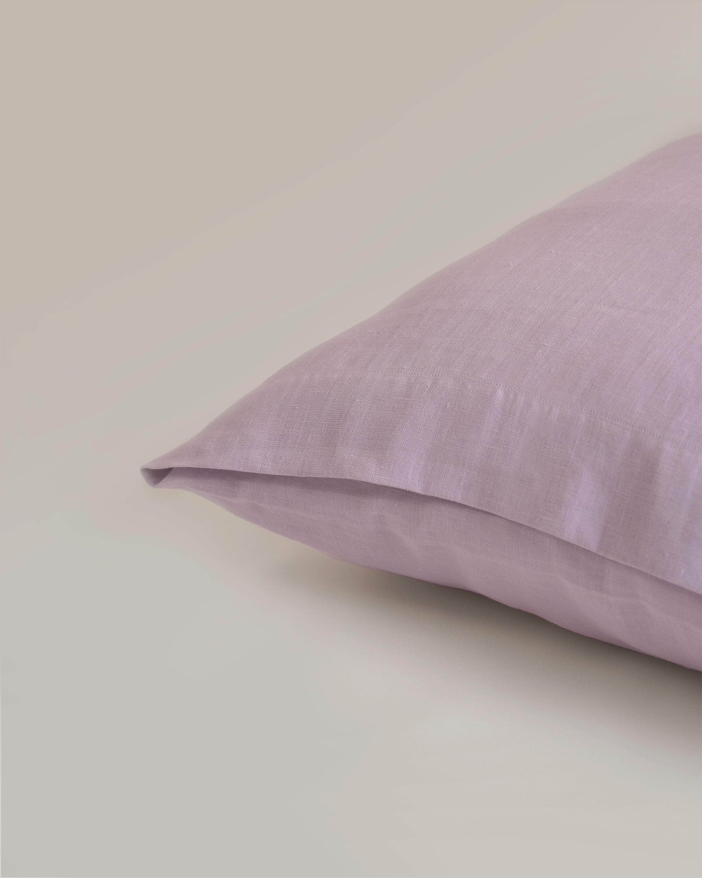 Hemp Pillowcase Pair Lilac White