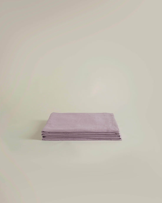 Hemp Flat Sheet Lilac White