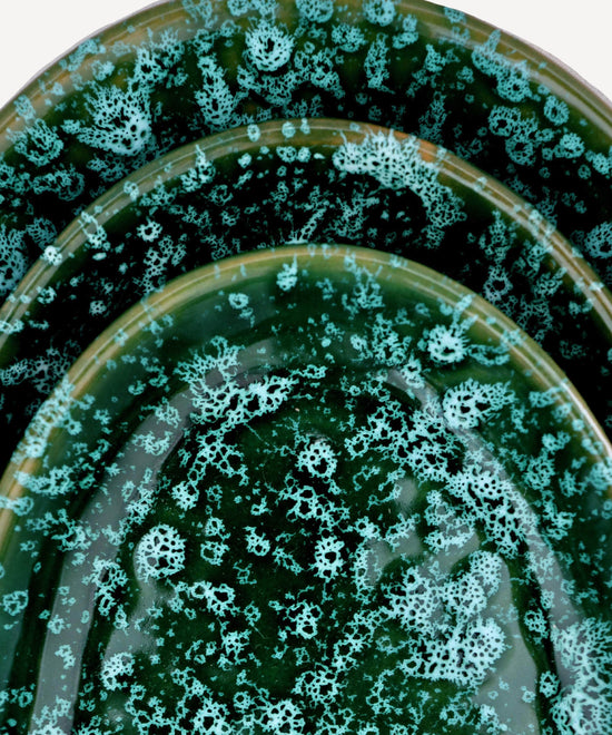 Green Galaxy Small Oval Serving Platter