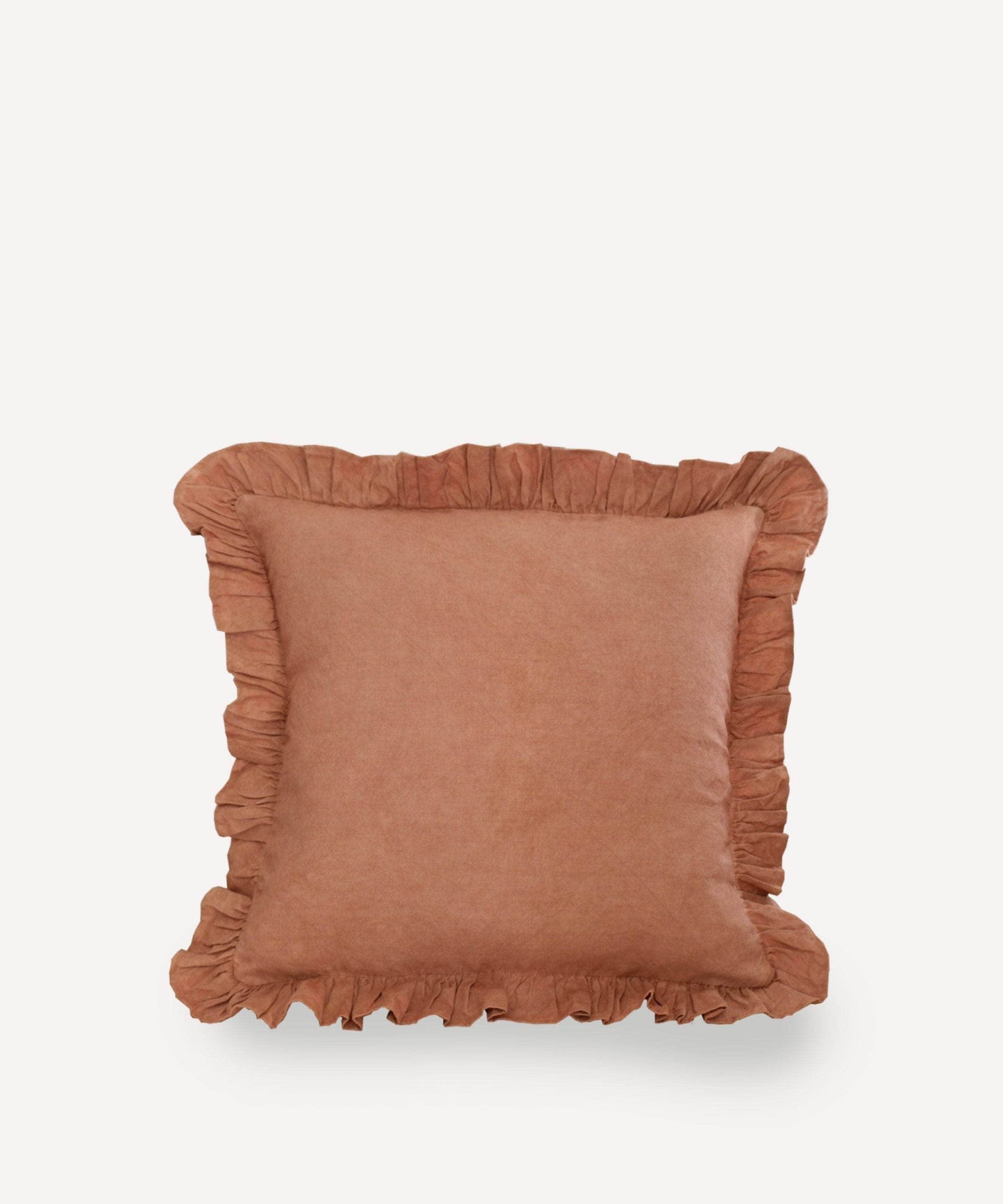 Ruffles Cushion in Terracotta