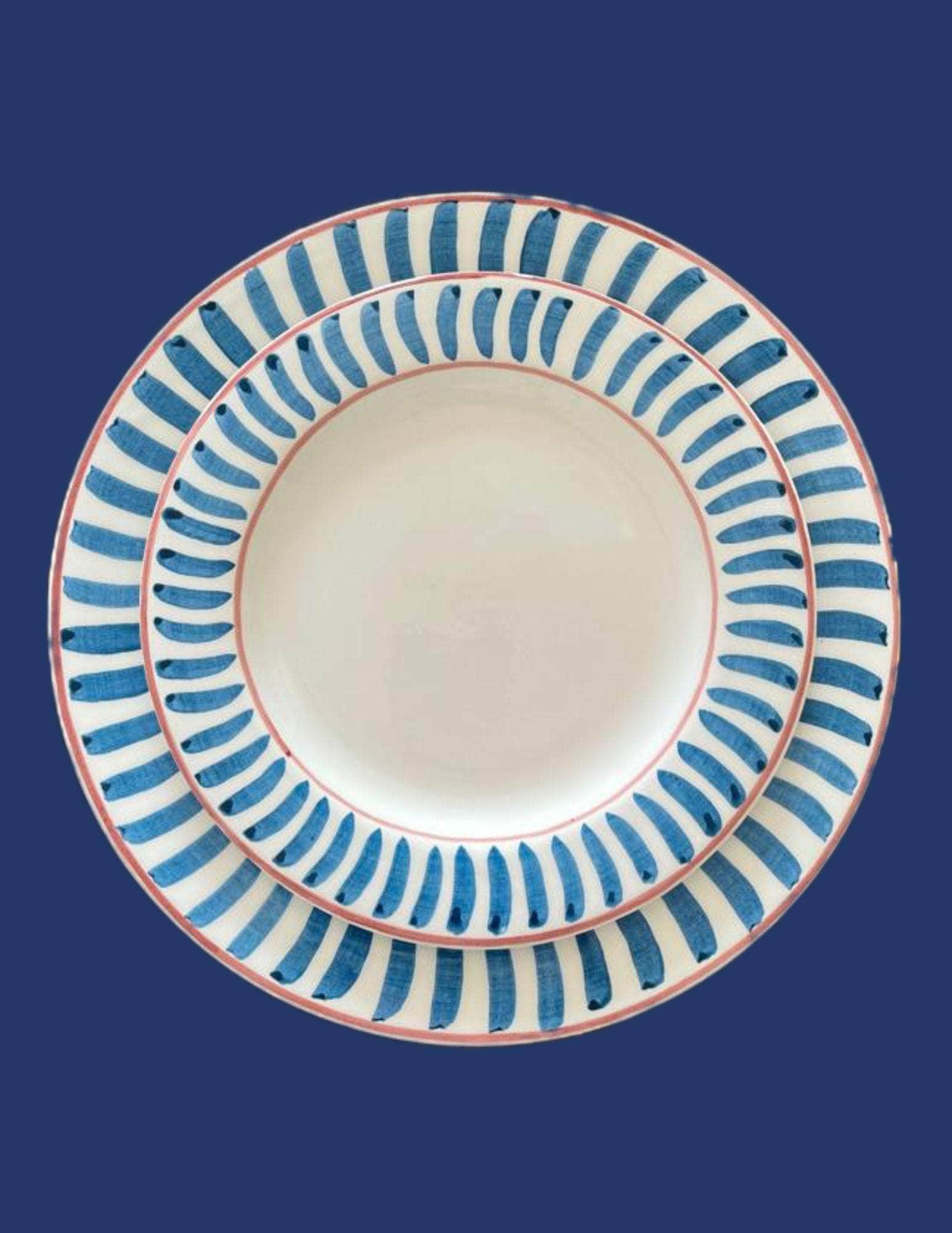 Ceramic Blue Dining Plate | Set of 12