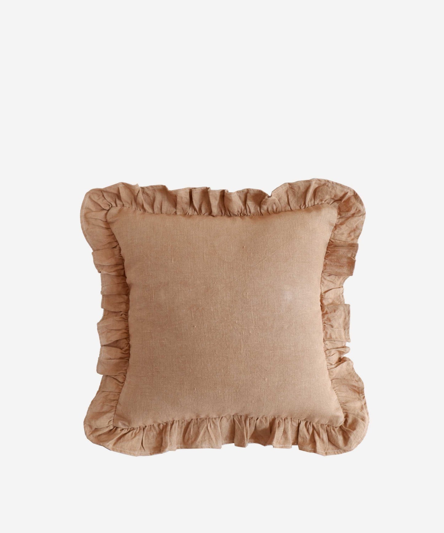Load image into Gallery viewer, Square Ruffles Cushion in Latte
