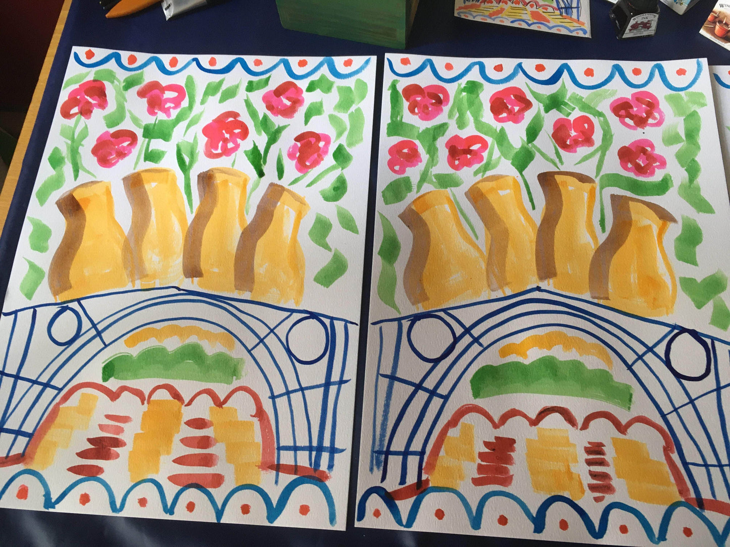 Ironbridge Floral Paper Lampshade