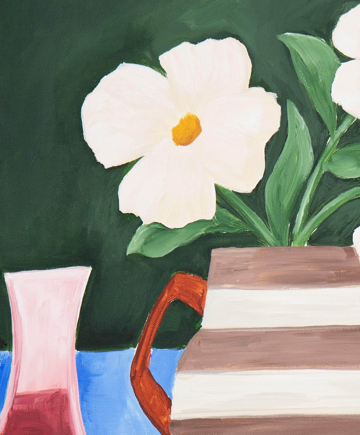 Carafe and Flowers Acrylic Painting