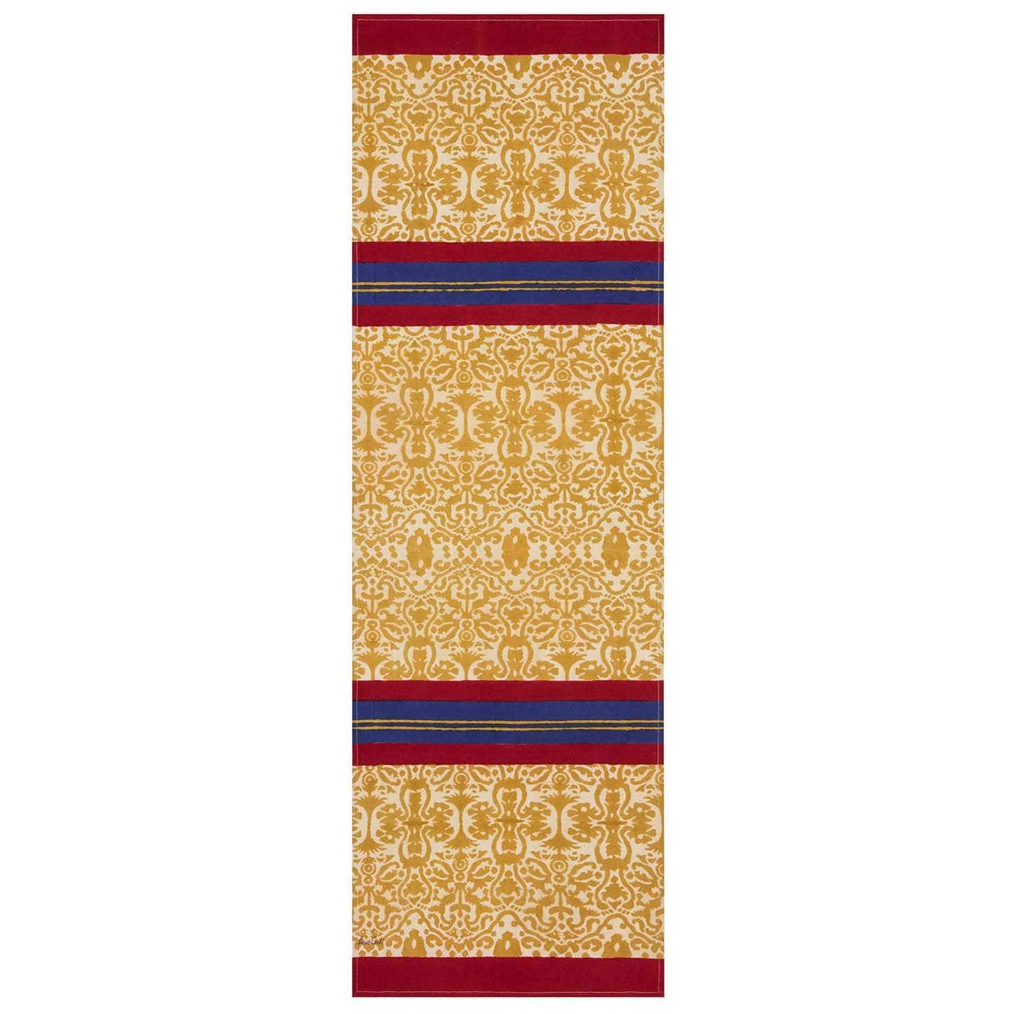 Load image into Gallery viewer, Cotton Runner Damask Stripes Chutney
