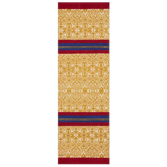 Cotton Runner Damask Stripes Chutney