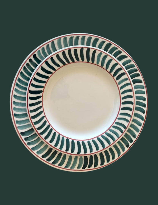 Ceramic Emerald Green Dining Plate | Set of 12