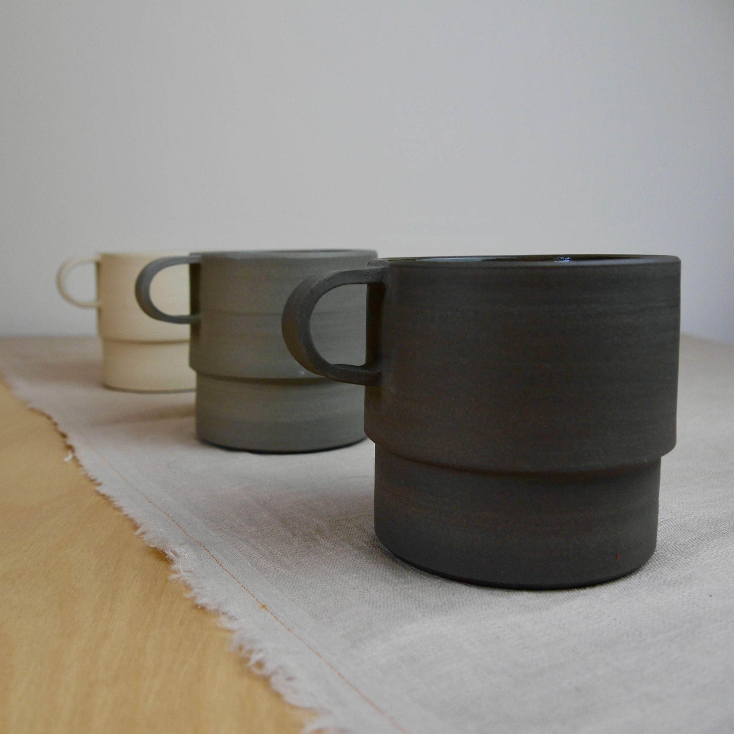 Tall Angular Mug, Anthracite