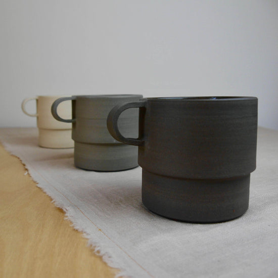 Tall Angular Mug, Anthracite