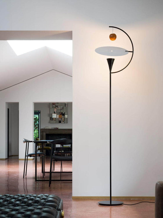 Chrome LED Floor Lamp - Newton by Andrea Branzi